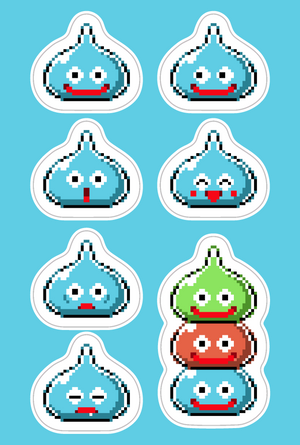 SLIME FACES STICKER SHEET